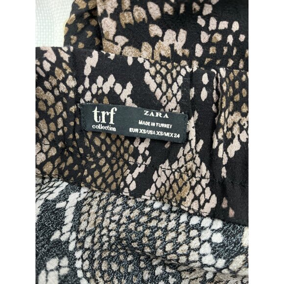 Zara TRF Collection Snake Print Midi Skirt Viscose Blend Size XS - Picture 4 of 6